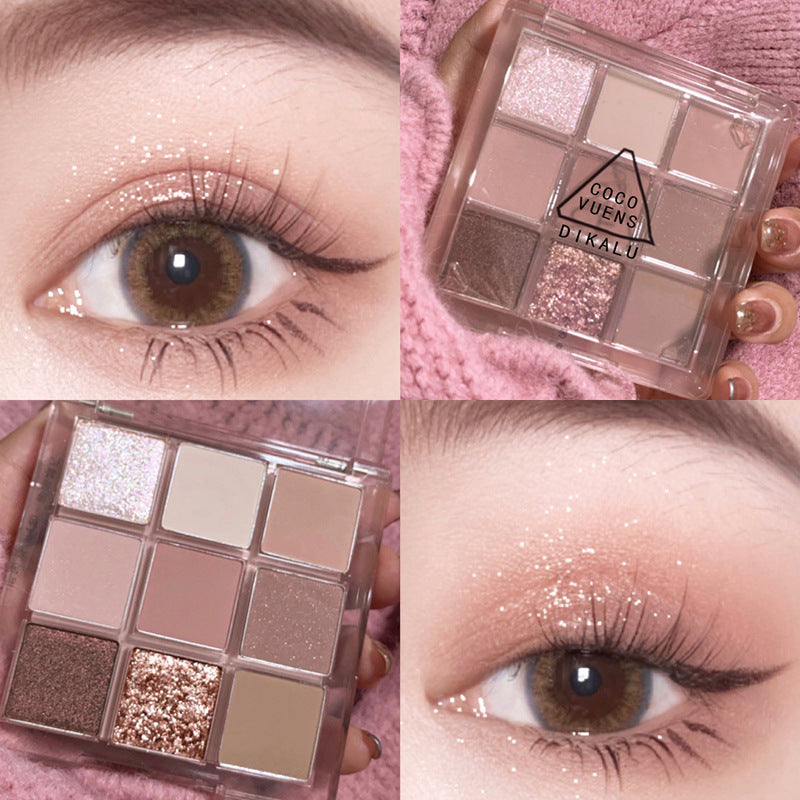 Paleta de sombras Sunset Glow — 9 tonos ahumados
