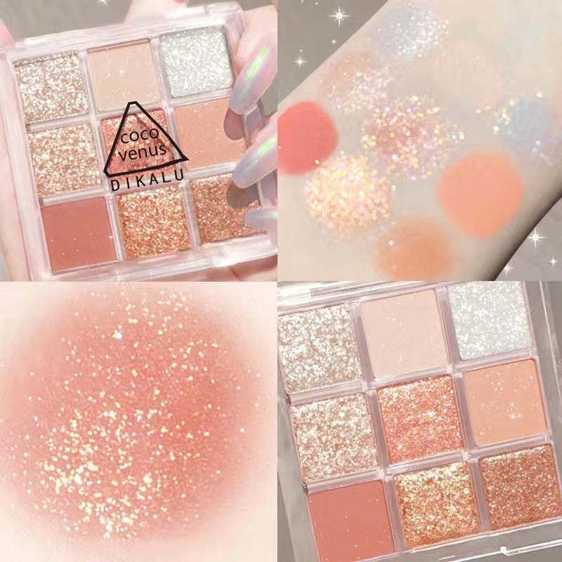 Paleta de sombras Sunset Glow — 9 tonos ahumados