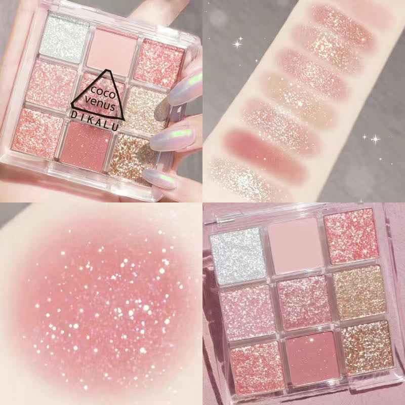 Paleta de sombras Sunset Glow — 9 tonos ahumados