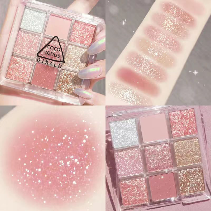 Paleta de sombras Sunset Glow — 9 tonos ahumados