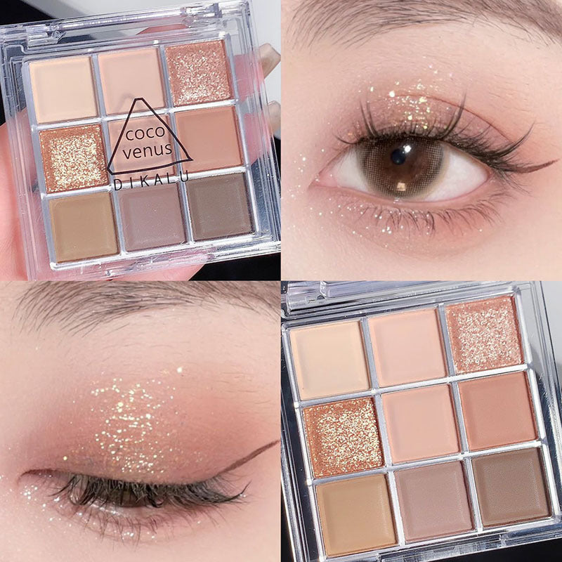 Paleta de sombras Sunset Glow — 9 tonos ahumados