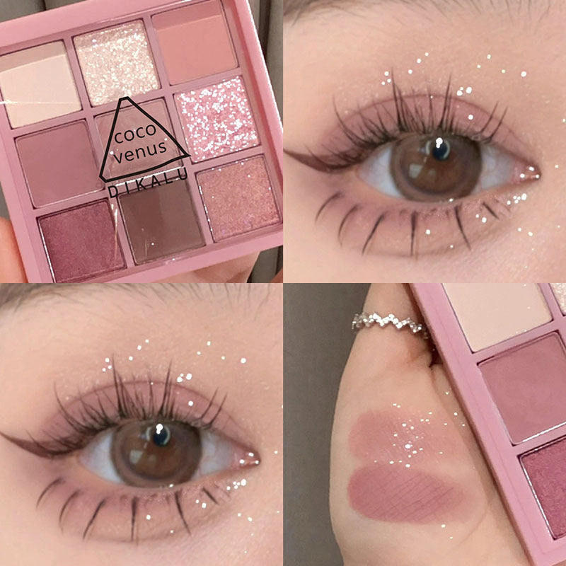 Paleta de sombras Sunset Glow — 9 tonos ahumados