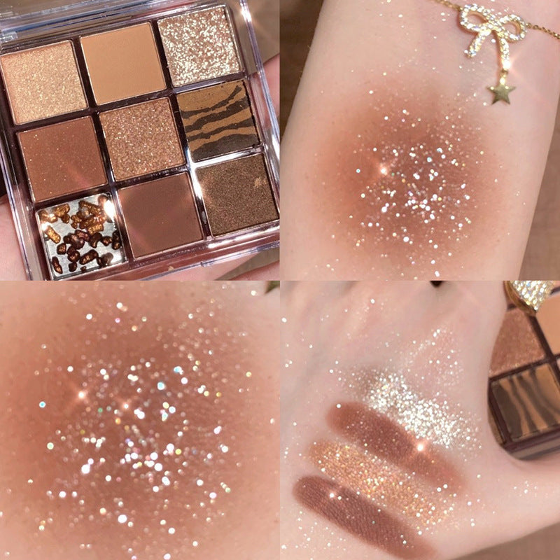 Paleta de sombras Sunset Glow — 9 tonos ahumados