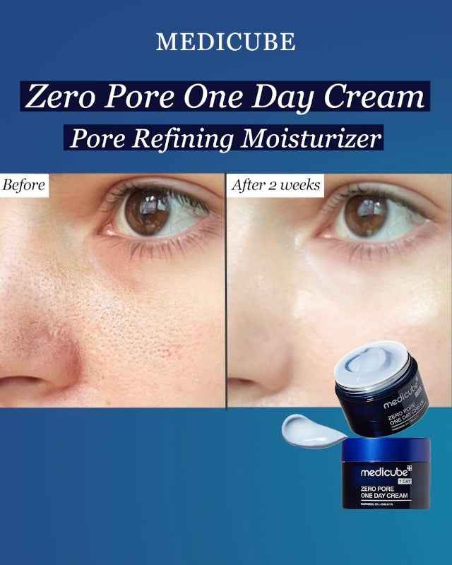 Medicube – Zero Pore One Day Cream 50ml – Crema Ligera para Minimizar Poros e Hidratar