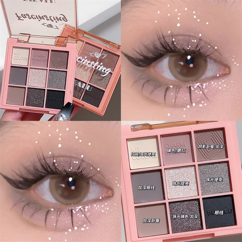 Paleta de sombras Sunset Glow — 9 tonos ahumados