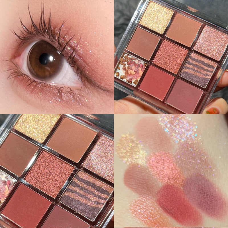 Paleta de sombras Sunset Glow — 9 tonos ahumados
