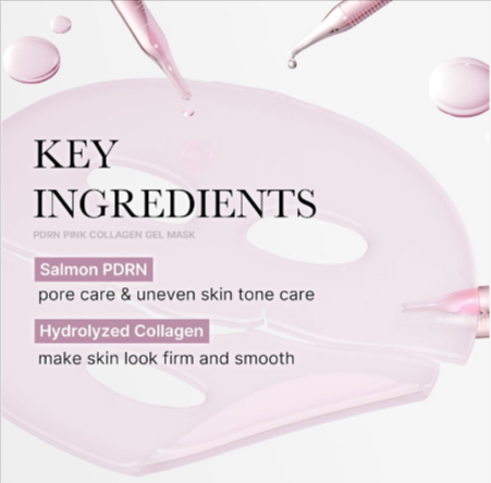 Mascarilla de Hidrogel con Colágeno Rosa