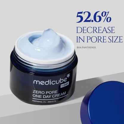Medicube – Zero Pore One Day Cream 50ml – Crema Ligera para Minimizar Poros e Hidratar