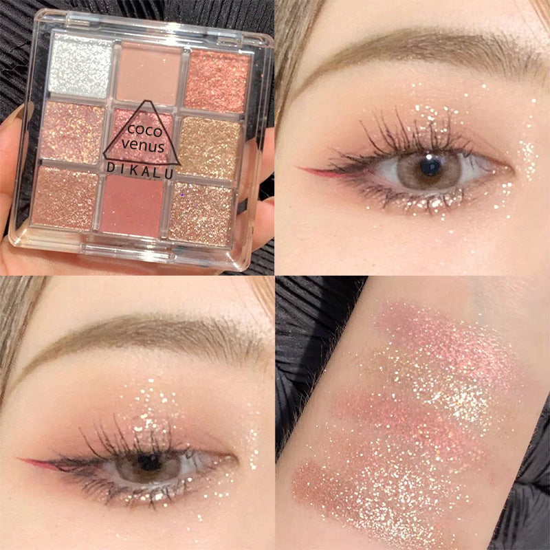 Paleta de sombras Sunset Glow — 9 tonos ahumados