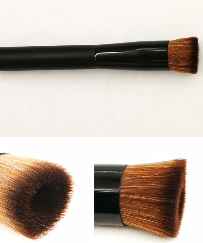 Brocha de base profesional — mango de madera natural