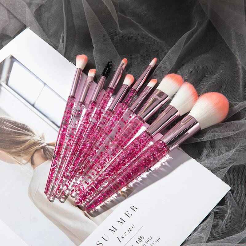 Set de Brochas Glow con Mango de Cristal