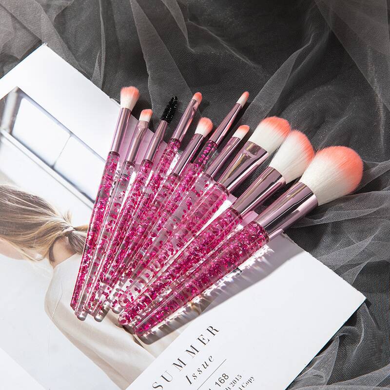 Set de Brochas Glow con Mango de Cristal