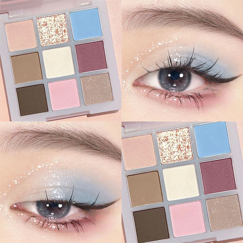 Paleta de sombras Sunset Glow — 9 tonos ahumados