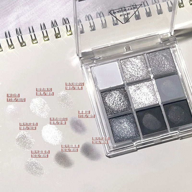 Paleta de sombras Sunset Glow — 9 tonos ahumados