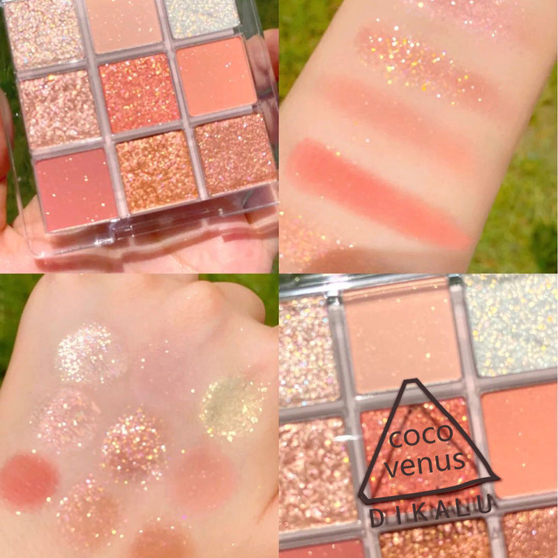 Paleta de sombras Sunset Glow — 9 tonos ahumados