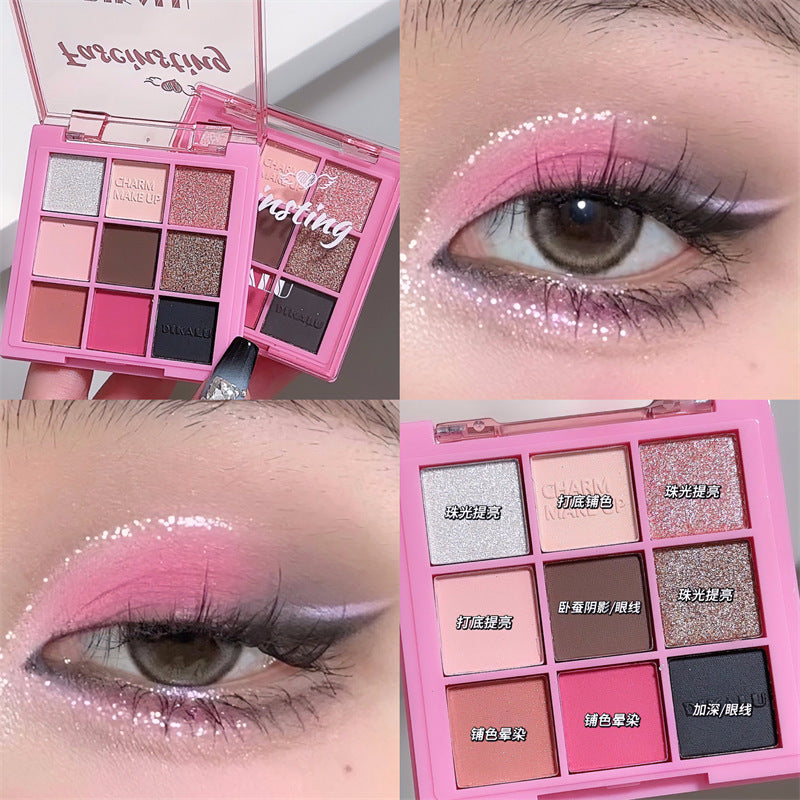 Paleta de sombras Sunset Glow — 9 tonos ahumados