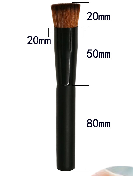 Brocha de base profesional — mango de madera natural