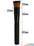 Brocha de base profesional — mango de madera natural